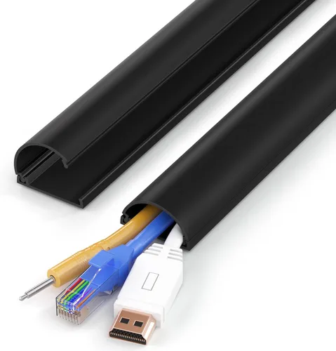Miniatura 18 de ZhiYo Ocultador de cable de 39 pulgadas (3 piezas de 13 pulgadas de largo cada una), para 1-2 cables, cubiertas de cable autoadhesivas para cables
