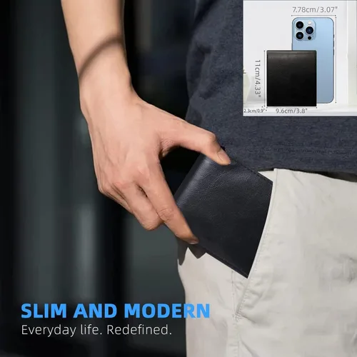 Miniatura 6 de MeYuxg Billetera mágica premium, con protección RFID, cartera compacta de piel sintética negra para amantes del espectáculo mágico de magos