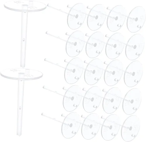 FUOYLOO Soporte de fijación para decoración de pasteles de grado alimenticio, uñas de plástico para hornear y decorar manualidades, organizador de