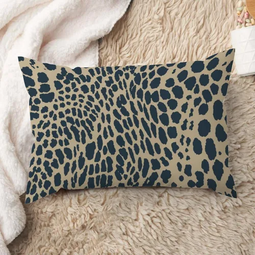 Miniatura 26 de ArogGeld Funda de almohada lumbar, estampado de guepardo verde, leopardo, estampado de leopardo, manchas de animales, almohada decorativa verde, A-17