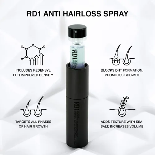 Miniatura 2 de PATRICKS RD1 Spray de tratamiento para adelgazamiento del cabello - Fortalecimiento y mejora del volumen para adelgazar el cabello - Con Redensyl &