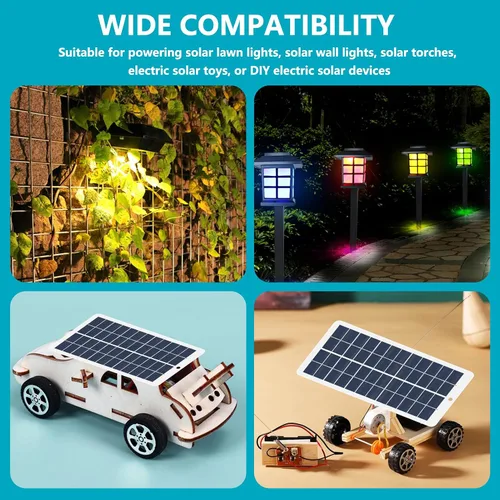 Miniatura 3 de Maxmartt Cargador solar, panel solar portátil de 15 W, batería solar de 12 V, cargador de batería de celdas solares (con clip de batería)