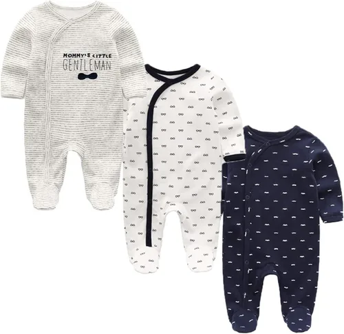 Miniatura 4 de ZAV Ropa unisex para bebés, paquete de 5 mamelucos de manga corta y 3 mamelucos con pies para bebé