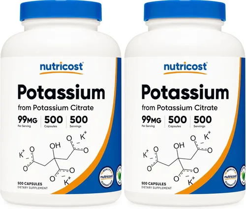 Miniatura 6 de Nutricost Citrato de potasio 99 mg, 500 cápsulas