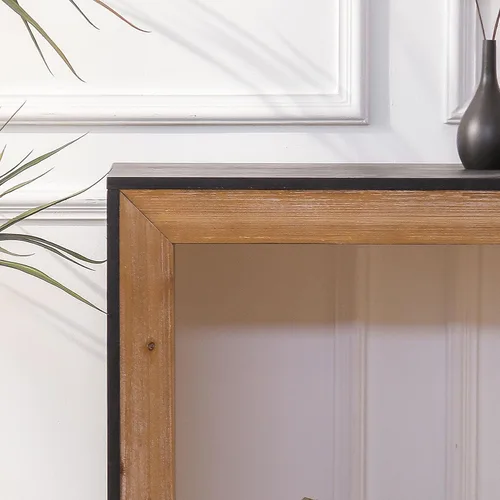 Miniatura 6 de Mesa consola de madera de 59 pulgadas para entrada, moderna mesa de sofá detrás del sofá con mesa espaciosa, mesas de sofá de granja para sala