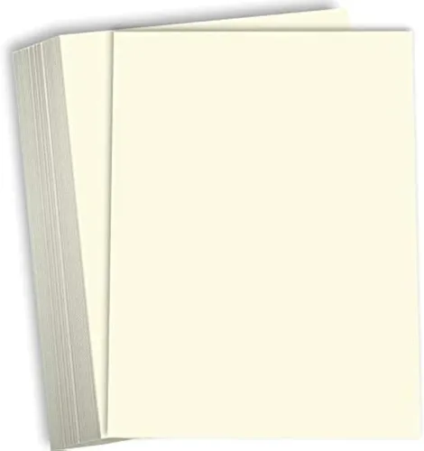 Hamilco Cartulina de color crema de 8 x 10 pulgadas, peso pesado, 80 libras, cartulina para impresora, paquete de 50