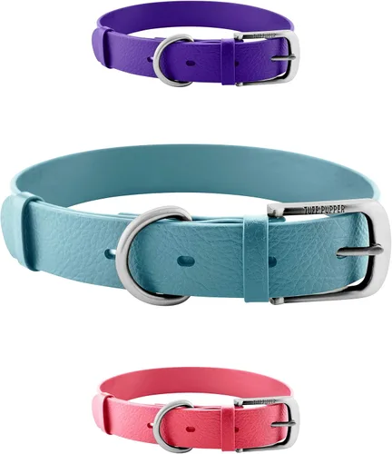Miniatura 10 de Collar clásico para perro Tuff Pupper ¨para toda la vida¨, resistente y duradero, más fuerte que la piel, impermeable y sin olor Azul medianoche