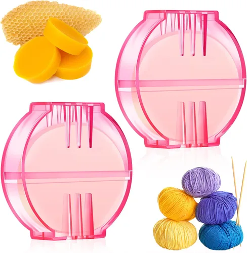 Acondicionadores de hilo de cera de abejas para coser, cera de abejas, fortalecimiento de cera de abejas, soportes redondos, acondicionadores rojos,