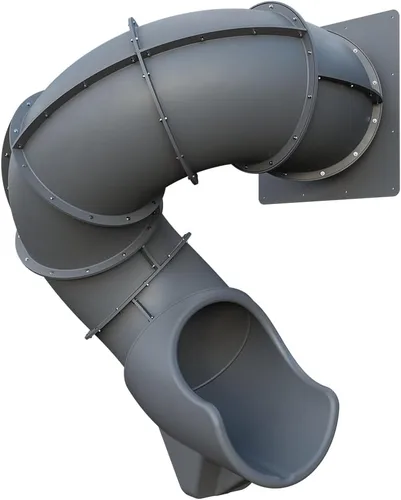 Tobogán Turbo Twister de 5 pies para juegos – Aventura de giro, paseo suave y seguro | TUSK Strong℠ (gris)