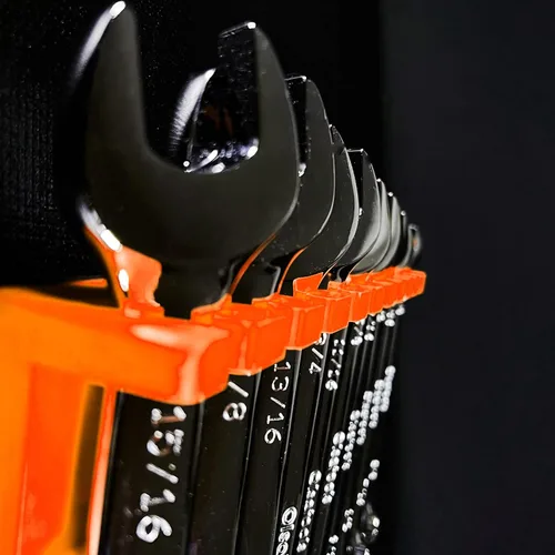 Miniatura 6 de Olsa Tools Organizador Magnético para Llaves - Naranja - Compatible con SAE de 3/8" a 15/16" y Métrica de 10mm a 19mm - Solución Duradera