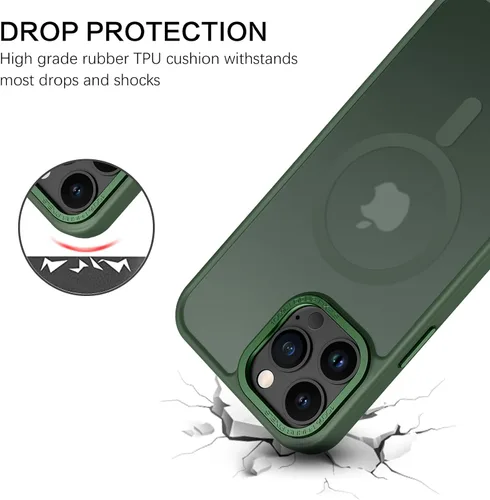 Miniatura 4 de BENTOBEN Funda magnética para iPhone 13 Pro Max, compatible con MagSafe, translúcida mate esmerilada, antihuellas, delgada, a prueba de golpes