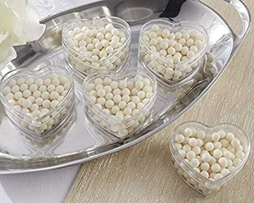 Miniatura 7 de 60 frascos vacíos de 0.18 oz de crema transparente en forma de corazón, tarros de plástico rellenables, contenedor de cosméticos para muestras
