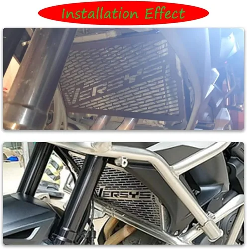 Miniatura 4 de Piezas de motocicleta para KLE650 VERSYS 650 Versys650 2015 2016 2017 2018 2019 2020 2021 Protector de radiador Protector de parrilla (negro)