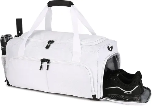 Sucipi Bolsa de gimnasio para hombres y mujeres, bolsas de viaje pequeñas con compartimento para zapatos y bolsillo húmedo, bolsa ligera de fin de