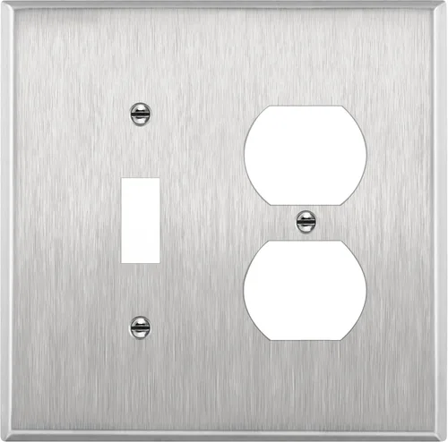 Miniatura 27 de Enerlites placas para combinación de apagador de pared, tamaño estándar, de policarbonato irrompible, color blanco, Blanco, 1