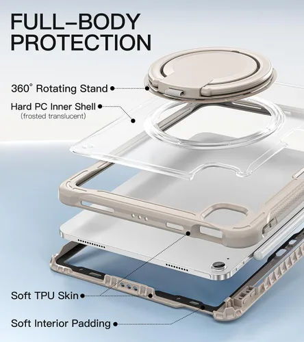 Miniatura 9 de BATYUE Funda para iPad Air de 11 pulgadas M3/M2 (2025/2024), Air 5th/4th 10.9 pulgadas (2022/2020), Pro 11" 4th/3rd/2nd/1st, funda a prueba