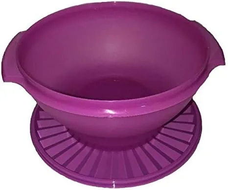 Miniatura 3 de Tupperware Servalier - Cuenco para servir ensalada, 17 tazas, redondo, moderno, morado, plástico, moldeado por inyección, cuenco para servir
