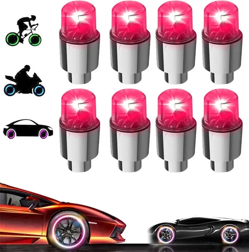 Miniatura 11 de 20 Pack de tapas de válvula de luz LED para neumáticos de coche, ruedas y conjuntos, luces de neumáticos de bicicleta, motocicleta, luz de válvula