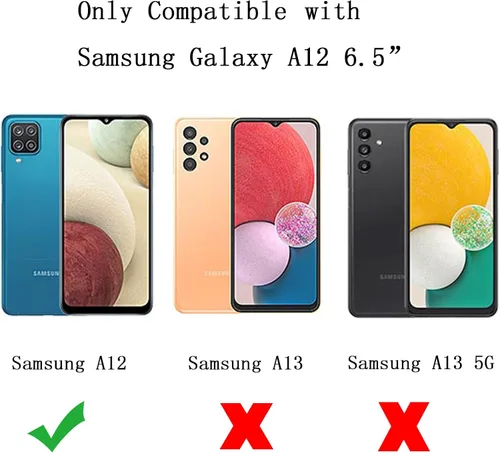 Miniatura 2 de phylla Funda de teléfono compatible con Samsung Galaxy A12 de 6.5 pulgadas, lindo corazón chapado en oro, elegante funda de lujo para mujer