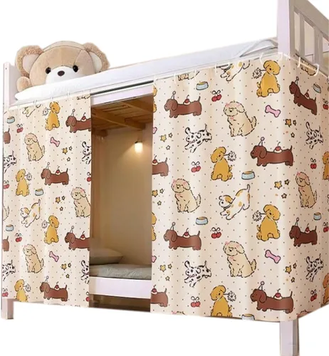 Miniatura 13 de Navhao 2 Paneles, Cortinas de Litera Inferior de Tela Dosel de Cama Cortinas para Estudiantes Redes de Sombreado para Cama Individual, 45.3*78.7