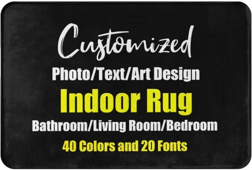 Miniatura 78 de sophiehome Customzied - Alfombras de baño con imagen de texto, alfombra de franela personalizada para interiores para el hogar, dormitorio, baño