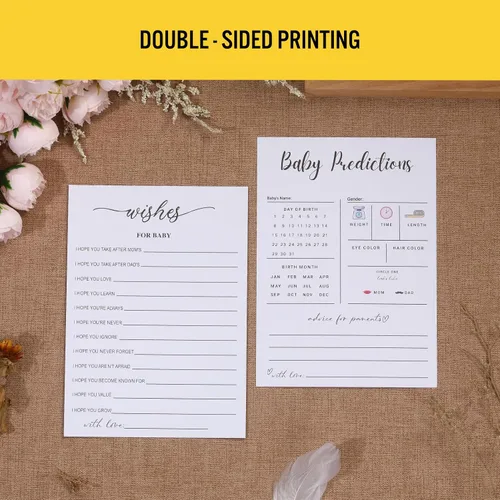 Miniatura 4 de Tarjetas de juego para baby shower, tarjetas de predicción y consejos de revelación de género para nuevos padres Actividad divertida de fiesta
