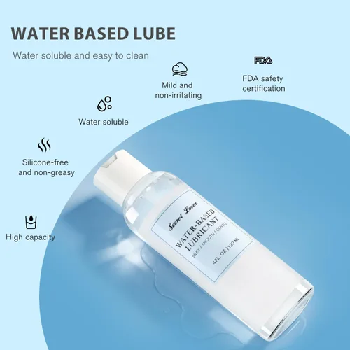Miniatura 3 de Secret Lover Lubricante personal a base de agua, lubricante portátil suave y sedoso de larga duración para mujeres, hombres y parejas, ingredientes