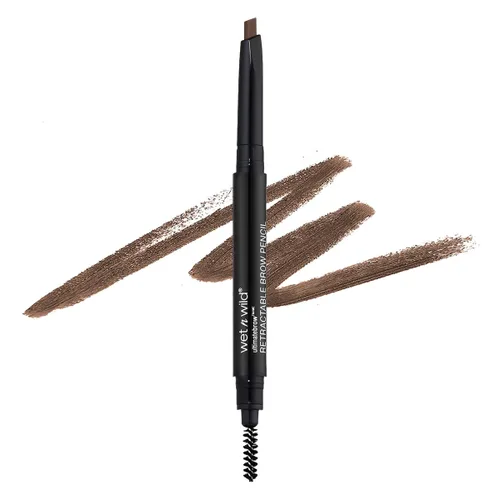 Miniatura 13 de wet n wild Lápiz definidor retráctil de cejas definitivo, color marrón ceniza, cepillo de cejas de doble cara, punta fina, formas, define, rellena