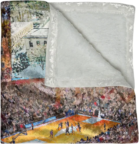 Miniatura 5 de se adapta a UNC Chapel Hill - Manta de terciopelo triturado Campus de acuarela emoción capilla Carolina del Norte Regalo de graduación