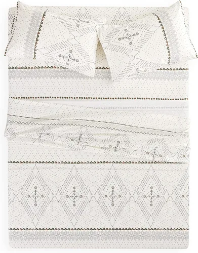 Miniatura 3 de Wake In Cloud - Sábanas bohemias, juego de sábanas de 4 piezas, ropa de cama bohemia elegante con diseño geométrico occidental y azteca, bolsillo