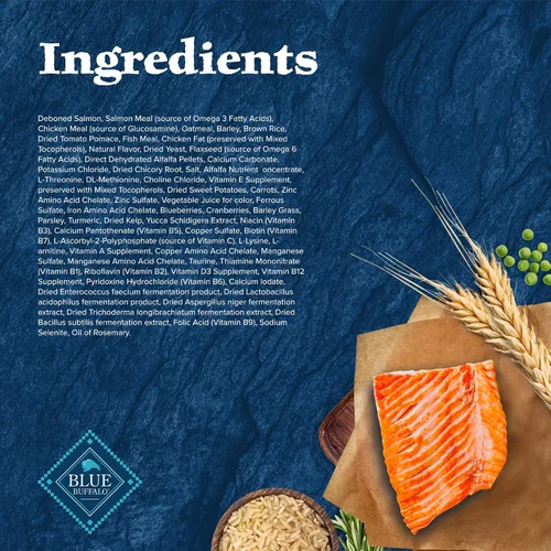 Miniatura 5 de Blue Buffalo Wilderness - Alimento seco natural con alto contenido proteínico y cereales saludables para perros adultos, salmón, bolsa de 4.5 libras