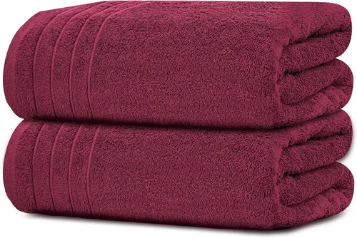 Miniatura 8 de Tens Towels - Paquete de 2 sábanas de baño extra grandes de 35 x 70 pulgadas, 100% algodón, más grandes y más ligeras, secan más rápido, súper Negro