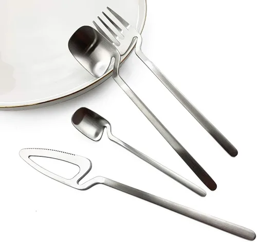 Miniatura 5 de JASHII Cuchara de mermelada de miel, mini cuchara de café de acero inoxidable, cucharadita, 6 piezas (plata mate)