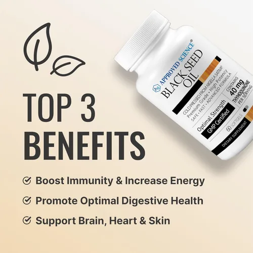Miniatura 3 de Approved Science Aceite de semilla negra – Nigella sativa prensada en frío – Aumenta la inmunidad, la salud respiratoria, cognitiva y digestiva – 2%