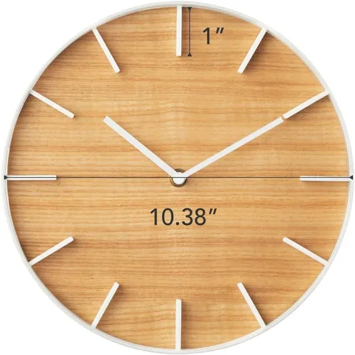 Miniatura 8 de YAMAZAKI Inicio Reloj de pared - Madera moderna Decoración del hogar Acero + Madera Talla única Ceniza