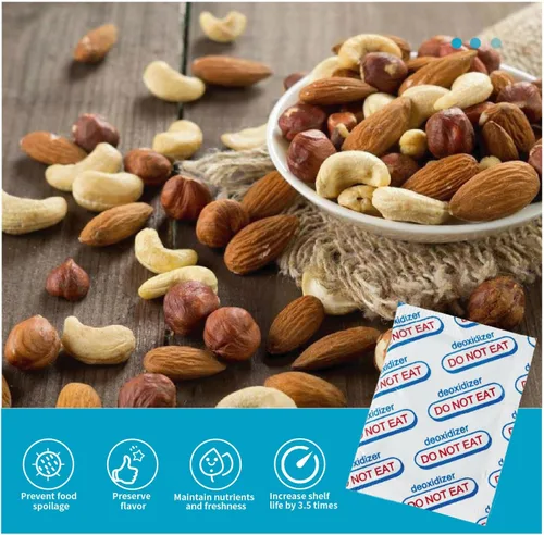 Miniatura 4 de 110 paquetes de absorbentes de oxígeno de grado alimenticio de 100 CC (10 paquetes en bolsa de vacío individual, 11 paquetes de 10) absorbentes