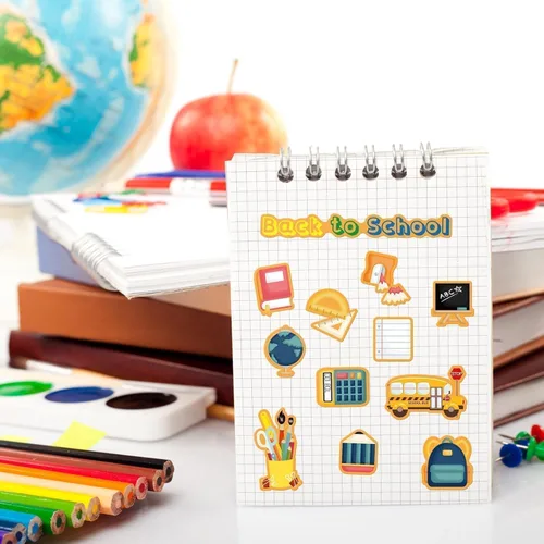 Miniatura 9 de Fancy Land 24 hojas de calcomanías navideñas surtidas para planificador, calendario, diario, álbumes de recortes, calcomanías para niños y adultos