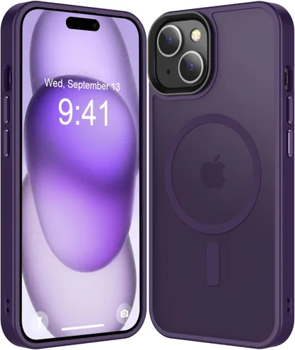 Miniatura 78 de Fuerte magnético para iPhone 11, compatible con Magsafe, [resistente a caídas de 13 pies] Funda trasera translúcida mate con sensación de piel