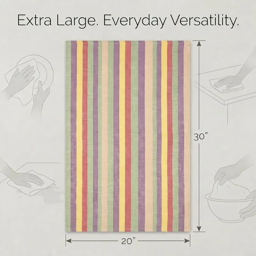 Miniatura 592 de Urban Villa Toallas de cocina 100% algodón para cocina (juego de 6) 20"x30" toallas de cocina altamente absorbentes, juego de ropa de cocina