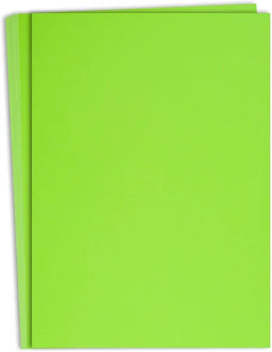 Hamilco Papel de cartulina de colores para álbumes de recortes, 8.5 x 11 pulgadas, color verde lima, 50 unidades