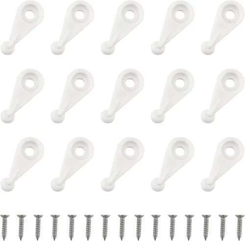 MOROBOR Kit de 50 clips de retención de vidrio, panel de vidrio y clips de retención de puerta con tornillos (blanco puro)