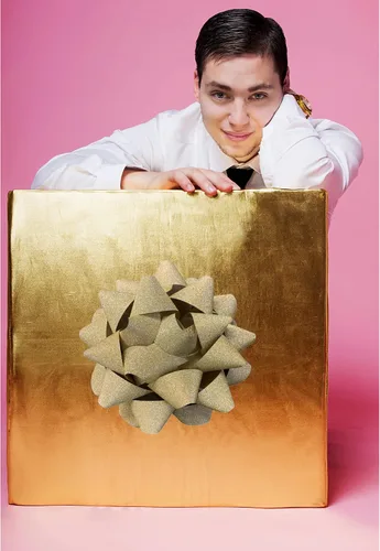 Miniatura 8 de Lazo de regalo brillante con purpurina dorada de 8 pulgadas, lazo gigante autoadhesivo para envolver regalos con facilidad, elegancia para despegar
