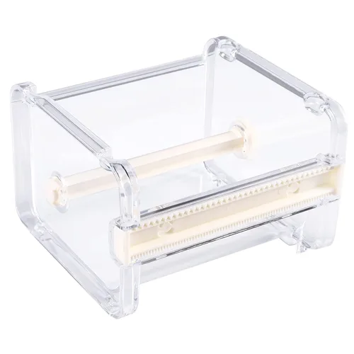 molshine Dispensador de cinta adhesiva Washi transparente para escritorio, cortador de cinta, soporte de cinta adhesiva (no incluye cinta adhesiva)