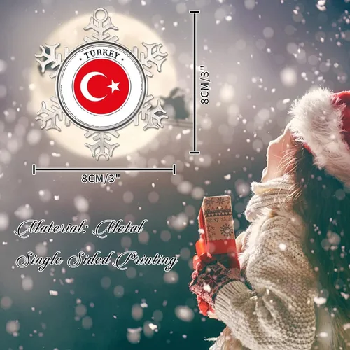 Miniatura 2 de Bandera de Albania, adorno de Navidad para niños, bandera nacional, silueta de Albania, decoración de árbol de Navidad, adornos de Navidad de metal