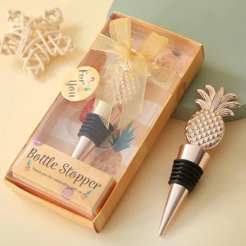 15 tapones para botellas de vino de piña para botellas de vino, recuerdos de fiesta en la playa, baby shower y recuerdos de boda para invitados,