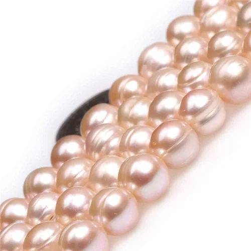 Miniatura 14 de Cuentas de perlas cultivadas de agua dulce para hacer joyas, piedras preciosas naturales semipreciosas de 0.433-0.472 in, redondas, color negro, 15