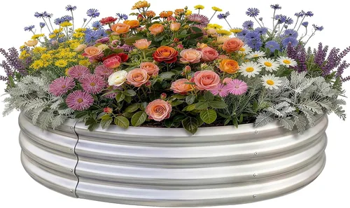 Miniatura 16 de Land Guard - Kit de cama de jardín elevada galvanizada, cajas de jardín elevadas galvanizadas al aire libre, camas de jardín elevadas redondas