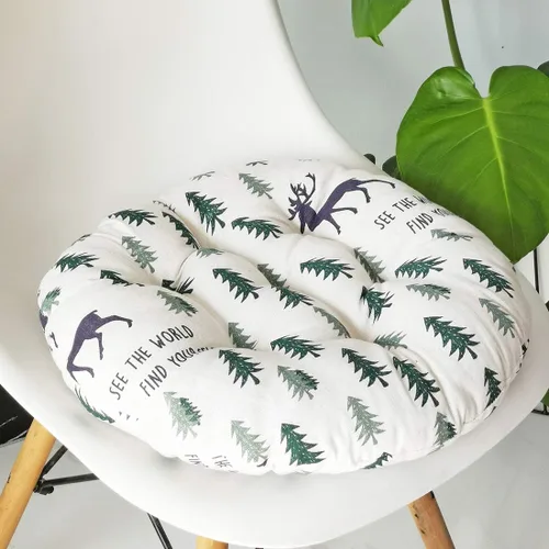 Miniatura 28 de vctops Cojín redondo suave bohemio para silla de jardín, patio, hogar, cocina, oficina, asiento, cojín de 16 pulgadas de diámetro Towel