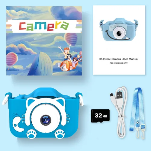 Miniatura 8 de Goopow Juguetes de Cámara para Niños de 3-8 Años Niñas Niños, Videocámara Digital para Niños con Cubierta Suave de Dibujos Animados, Mejor Regalo