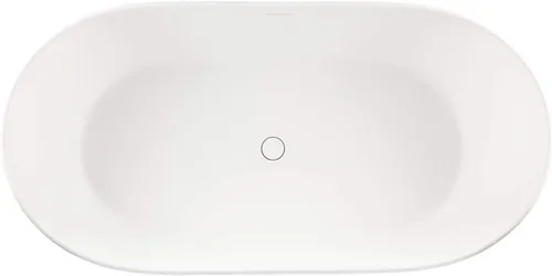 Miniatura 5 de Signature Hardware 306468 Winifred - Bañera independiente de resina de 64 pulgadas con drenaje y desbordamiento integrados, color blanco